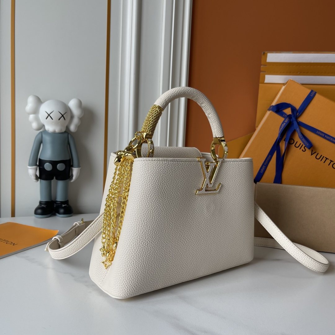 Louis Vuitton Capucines Nano V Mirage Top-Handle Bag — side