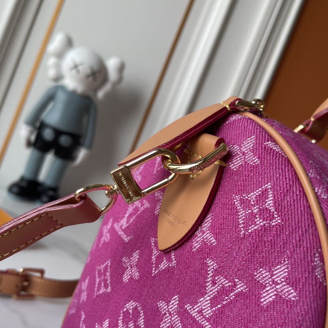 Louis Vuitton Speedy Soft Monogram Denim Handbag — detail