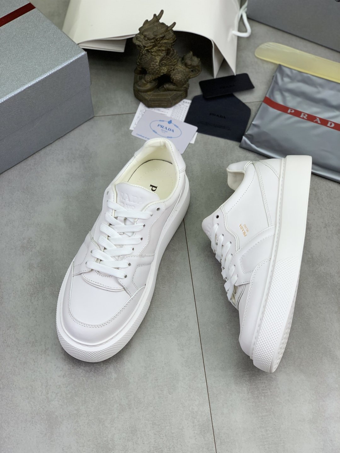 Prada Paneled Low-Top Sneakers — front