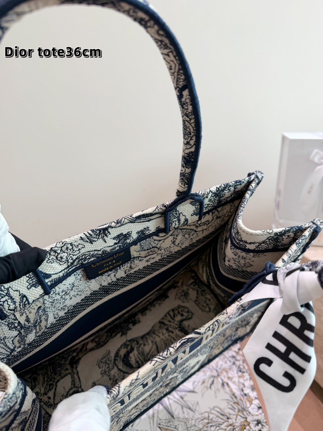 Dior Book Tote Patterned Tote Bag — front