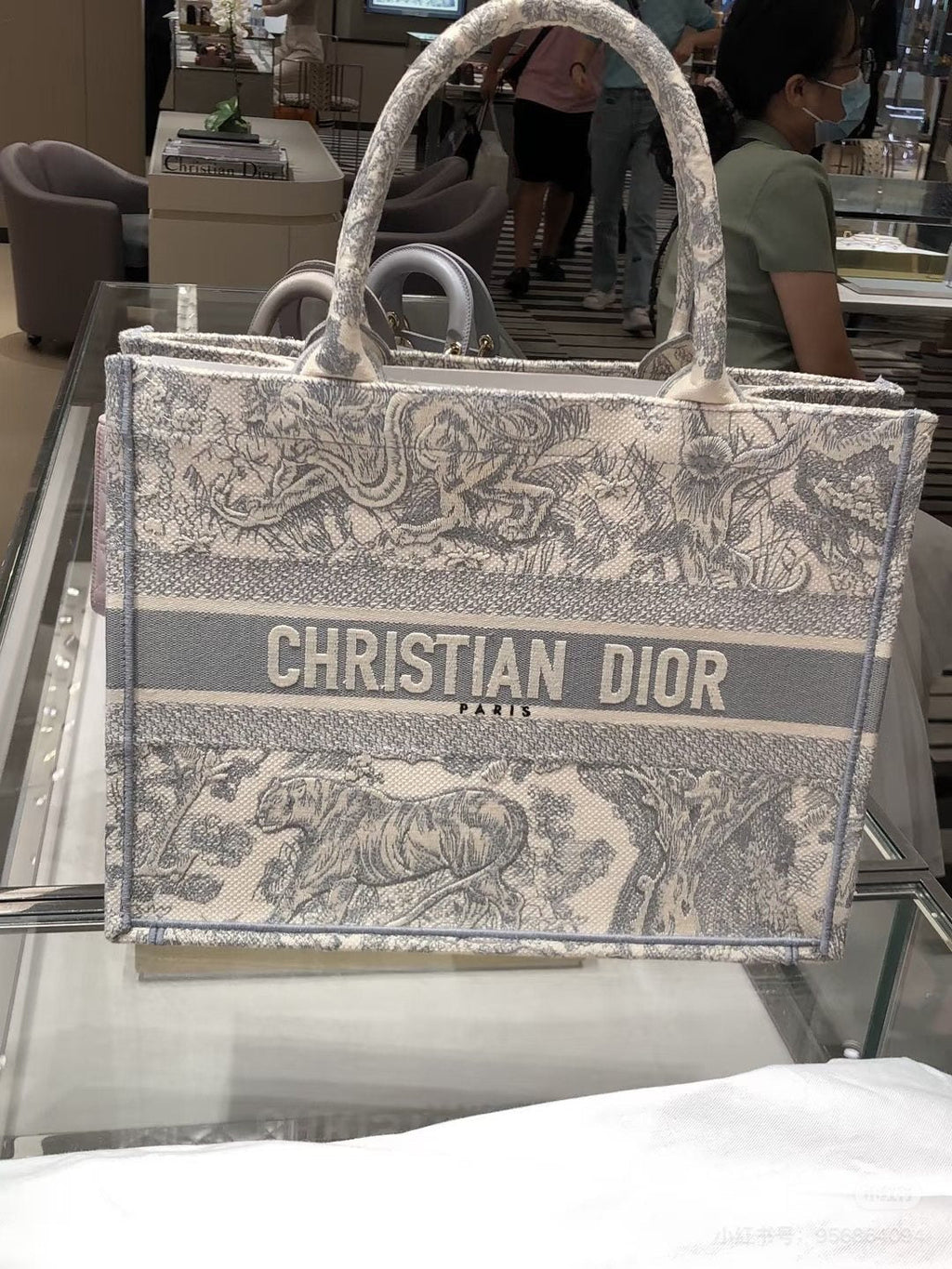 Dior Book Tote Patterned Tote Bag — front