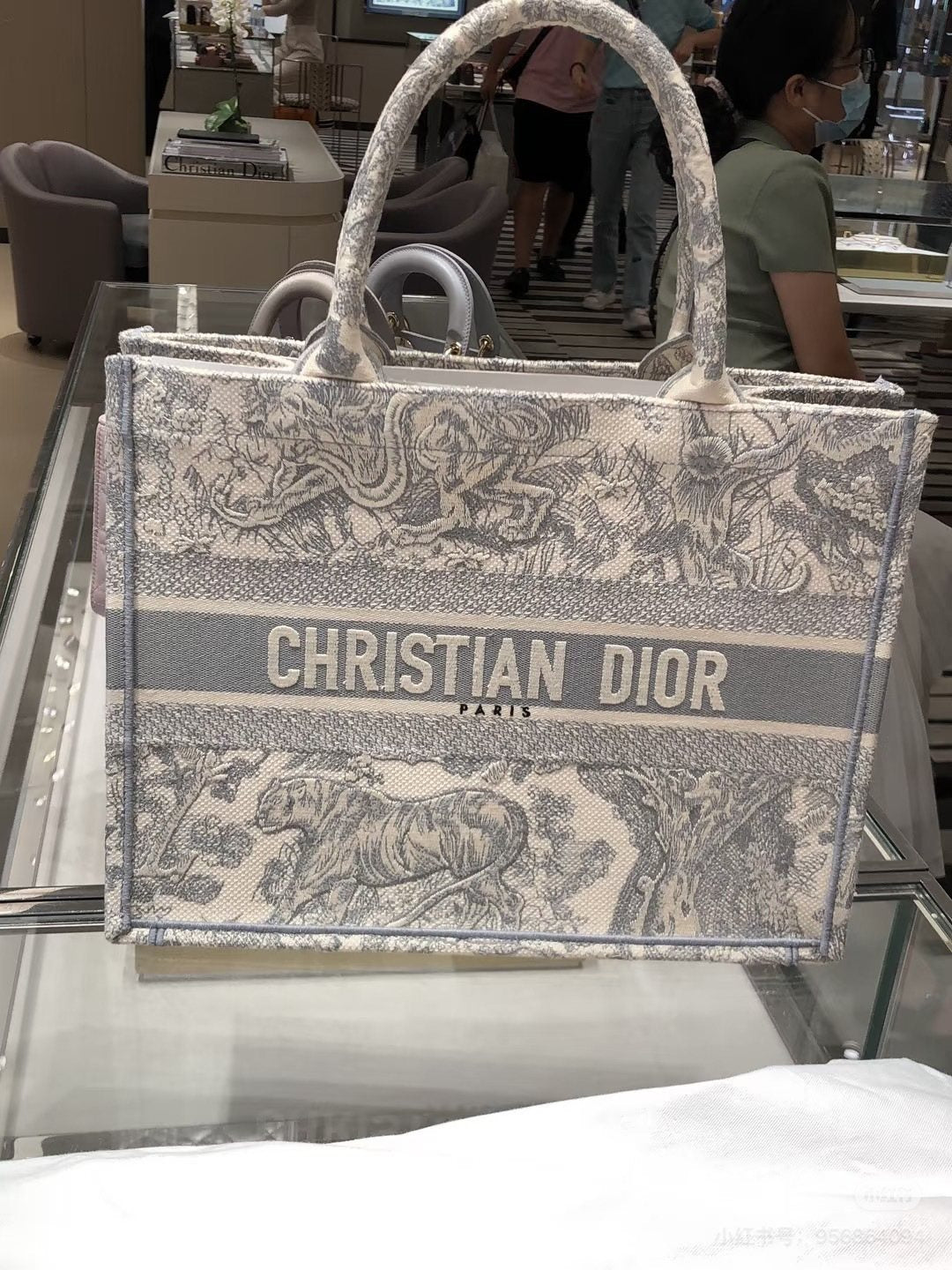 Dior Book Tote Patterned Tote Bag — front