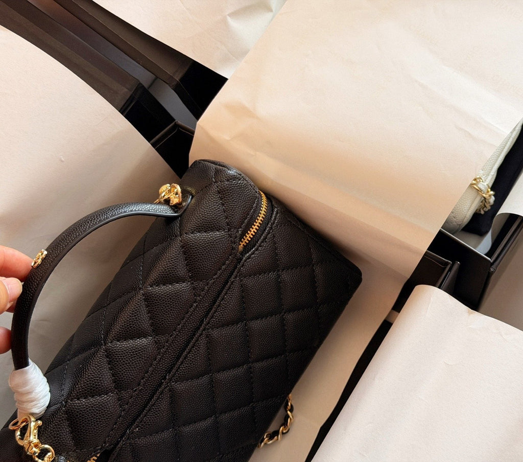 Chanel Diamond-Quilted Box Crossbody Bag — back