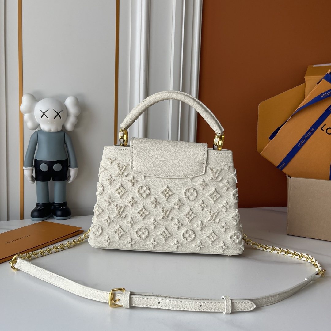 Louis Vuitton Capucines Monogram Charm Top-Handle Bag — back
