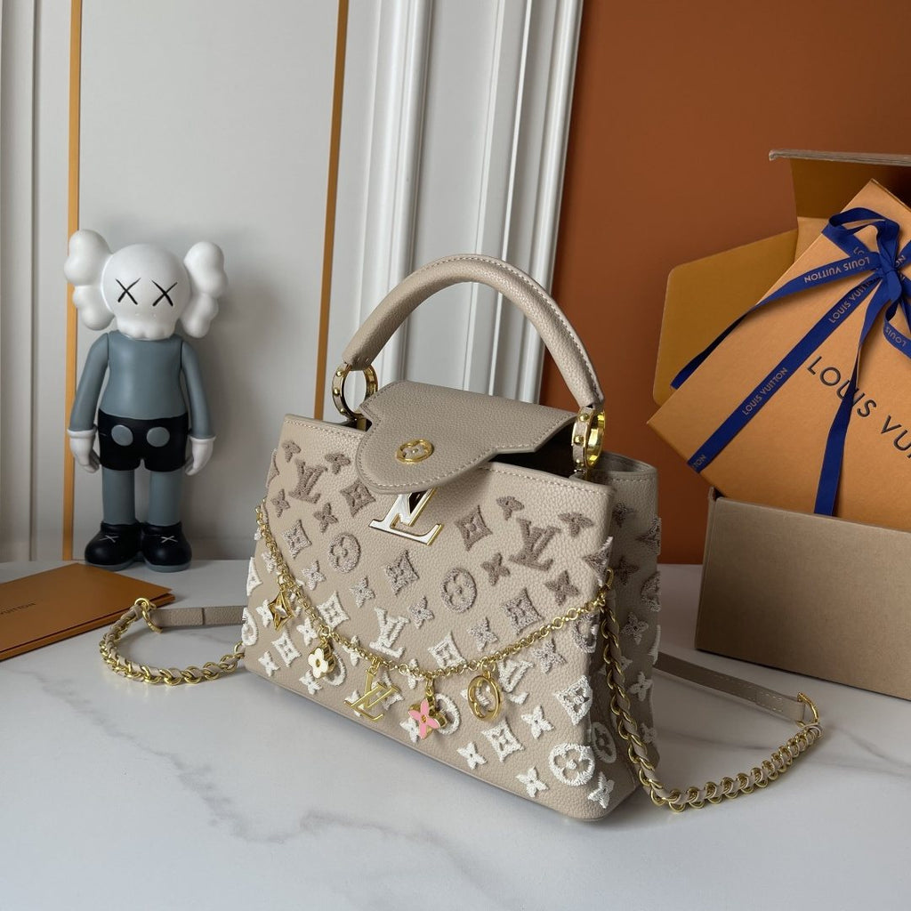 Louis Vuitton Capucines Monogram Charm Top-Handle Bag — front