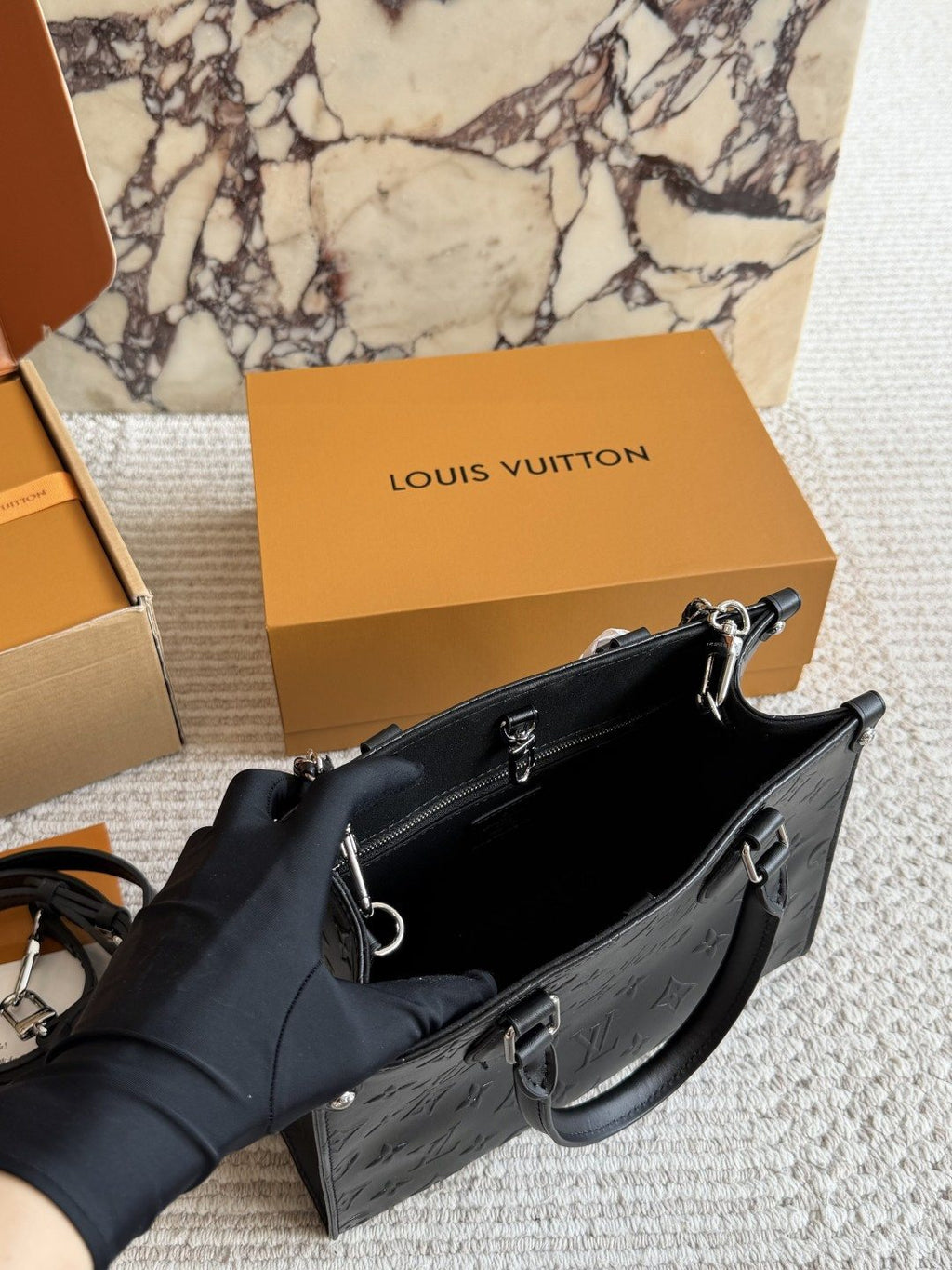 Louis Vuitton OnTheGo Chain-Detail Tote — front