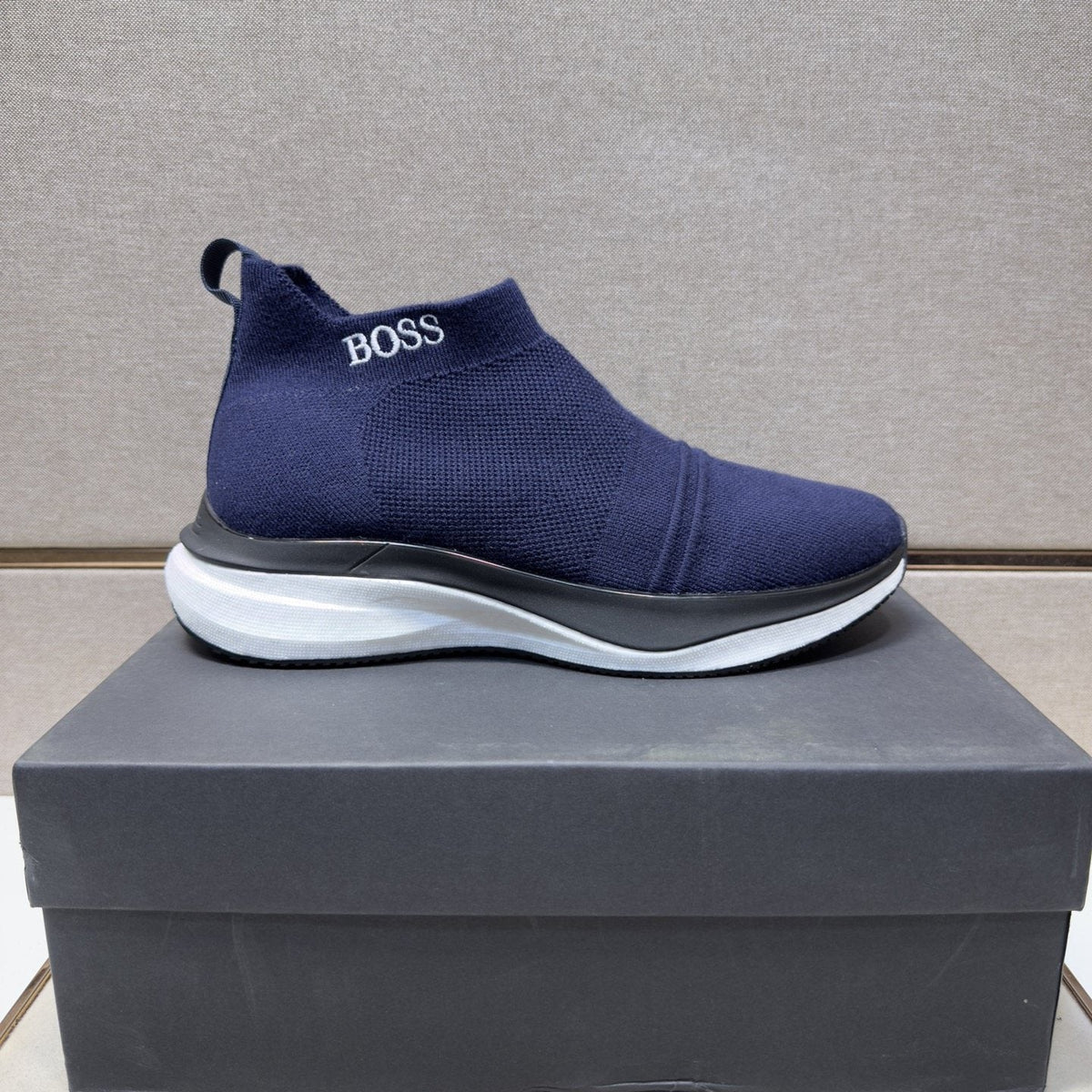 BOSS Textured Slip-On Sneakers — side
