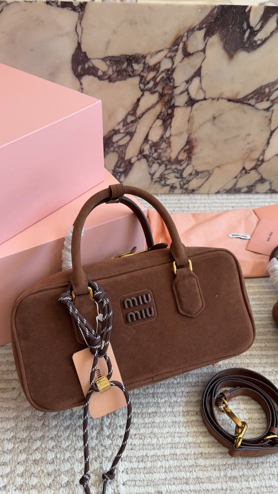 Miu Miu Rounded Top-Handle Bowling Bag — hero