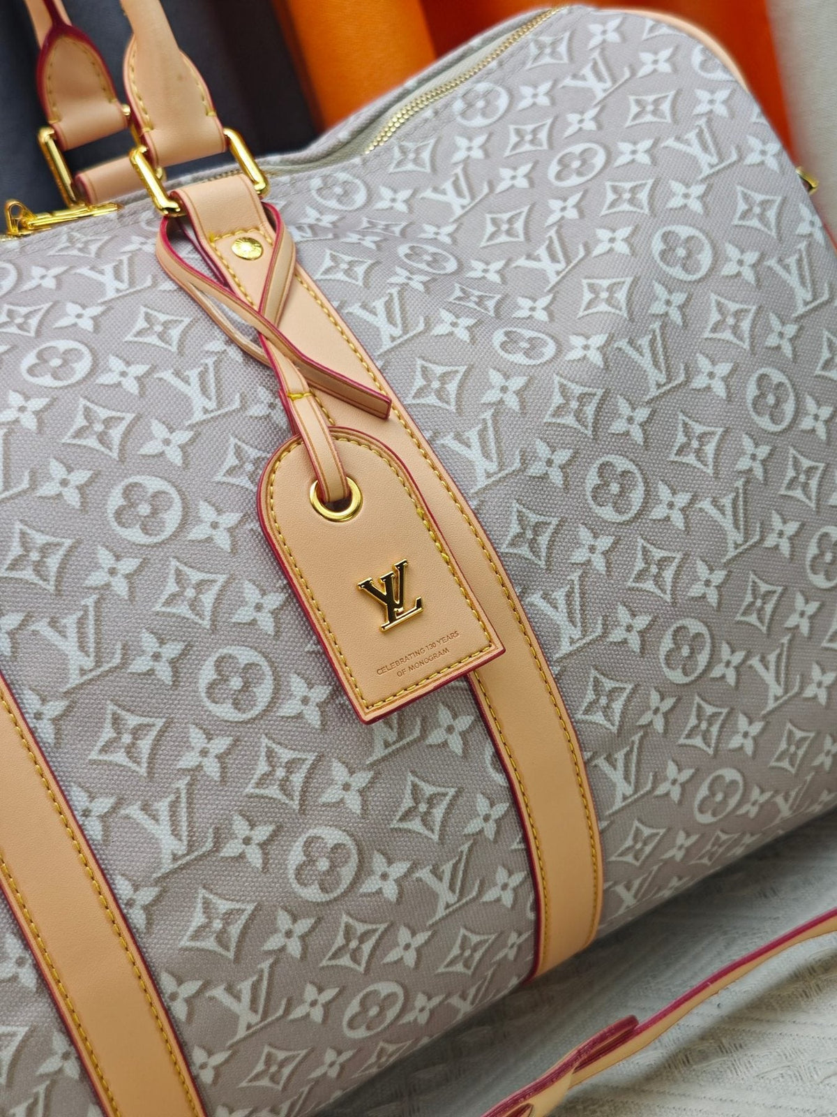 Louis Vuitton Keepall Bandoulière Monogram Duffel Bag — detail