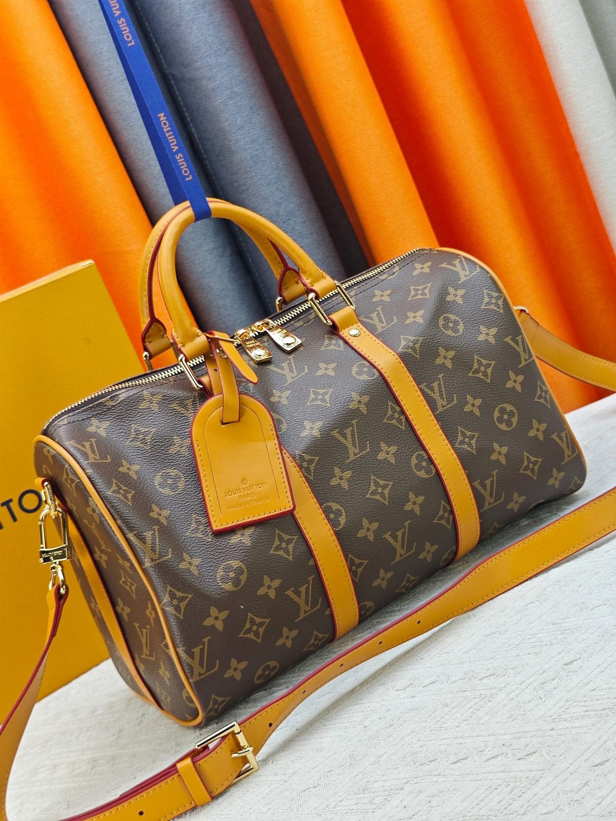 Louis Vuitton Keepall Monogram Barrel Bag — front