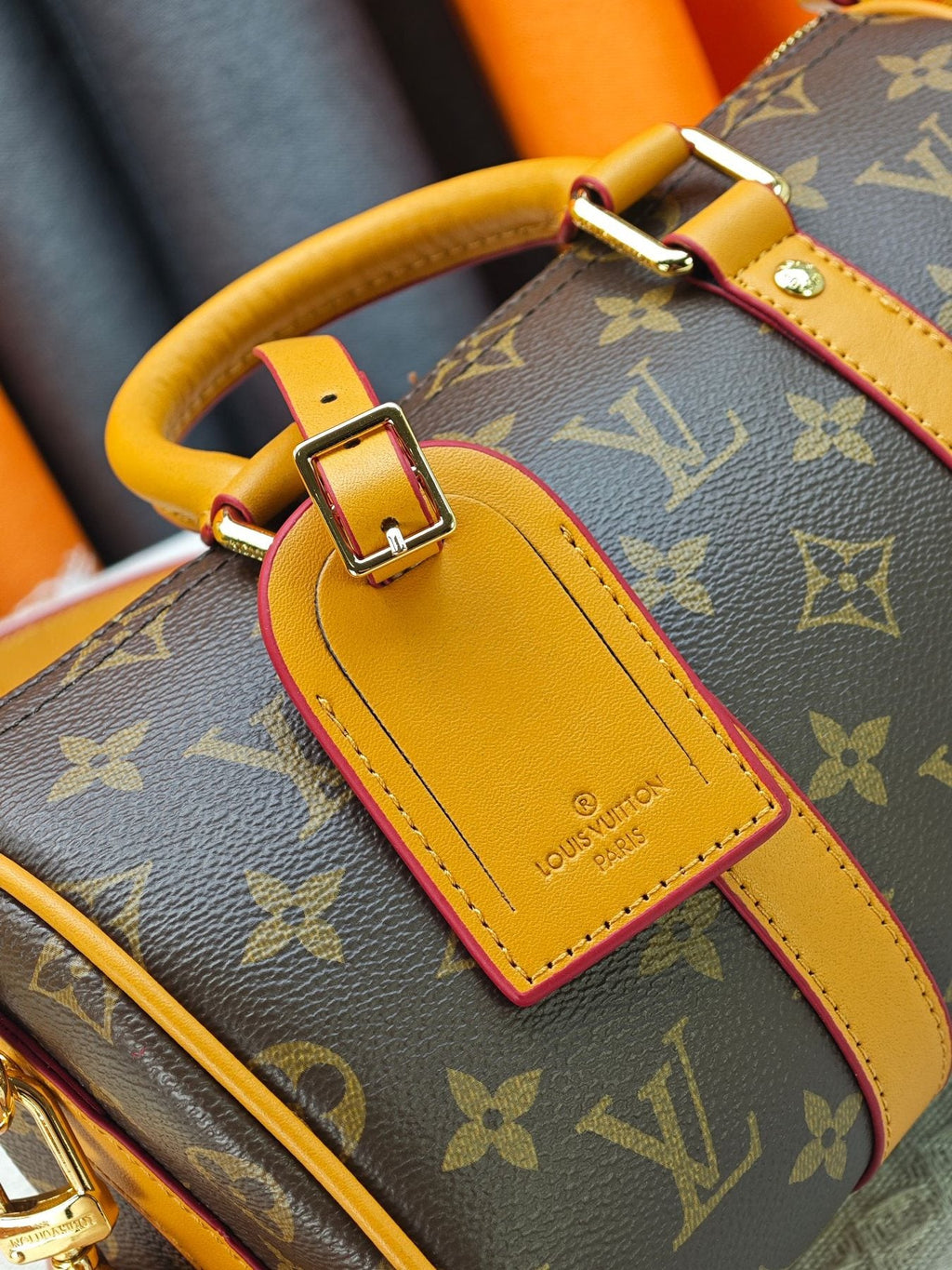 Louis Vuitton Keepall Monogram Barrel Bag — detail