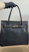 Firkin Berlin Black Leather Tote Bag — hero