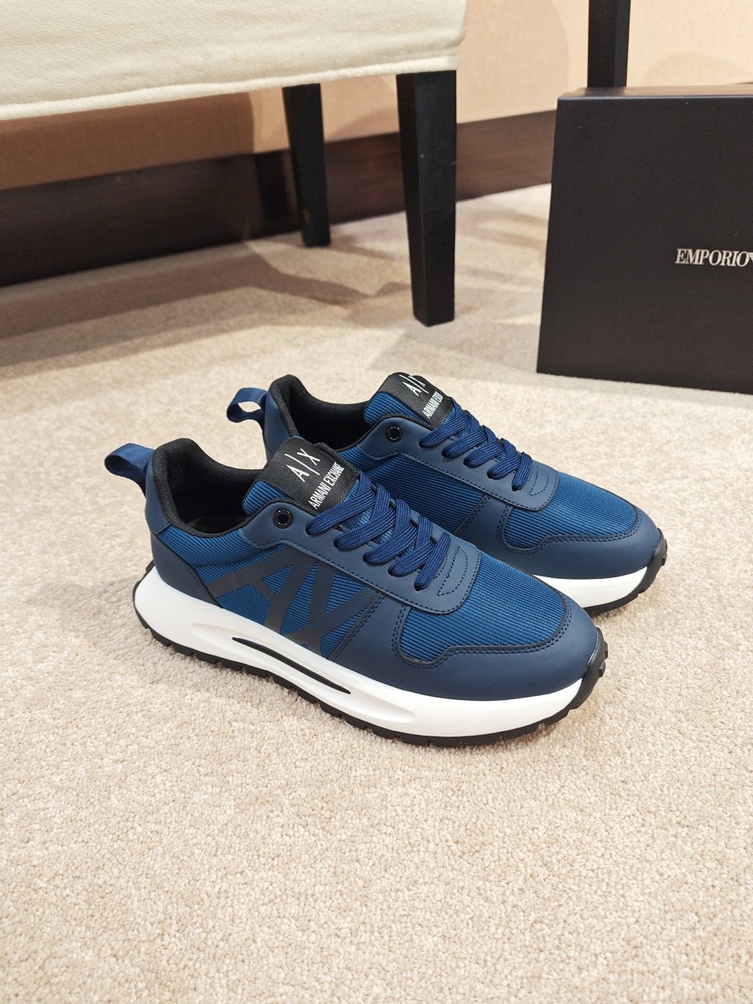 Armani A|X Graphic Lace-Up Sneakers — front