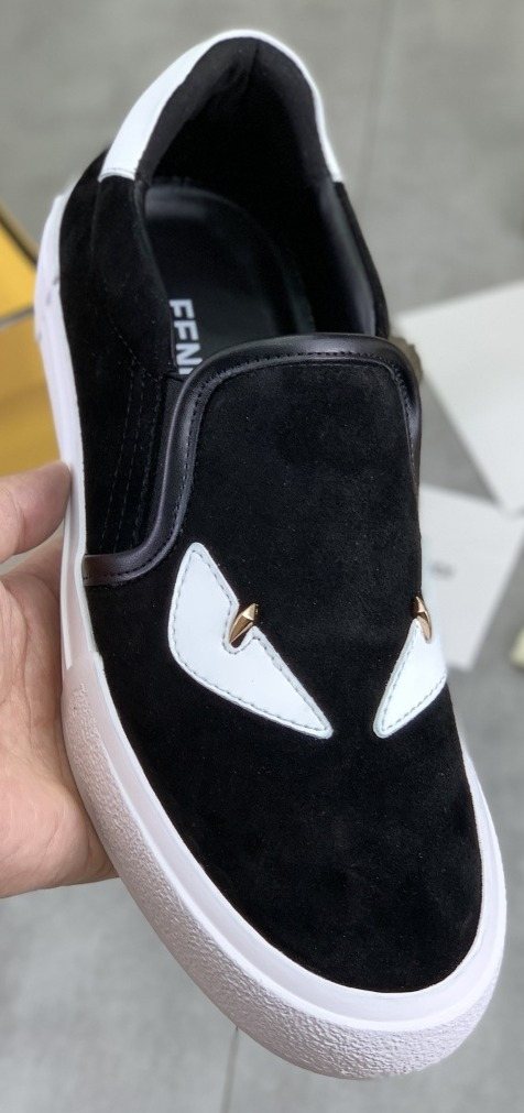 Fendi Eye-Accent Slip-On Sneakers — hero
