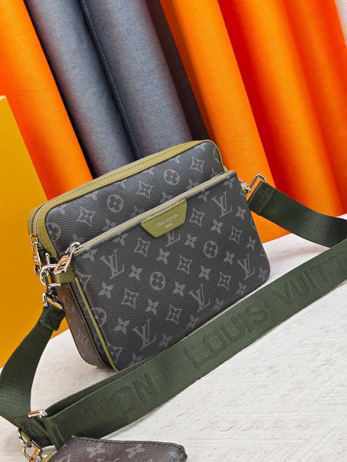 Louis Vuitton Trio Monogram Eclipse Messenger Bag — hero