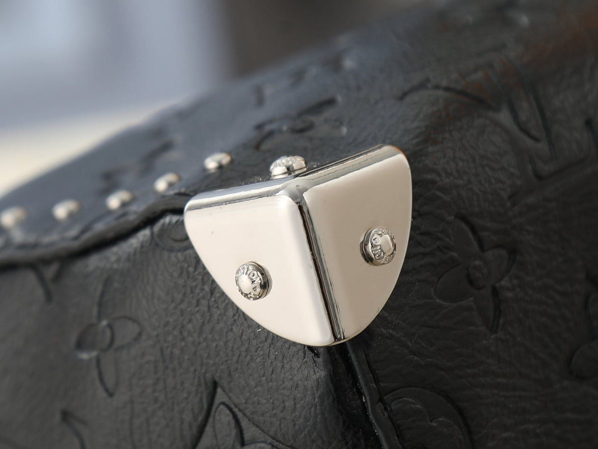 Louis Vuitton Speedy Trunk Embossed Monogram Satchel — detail