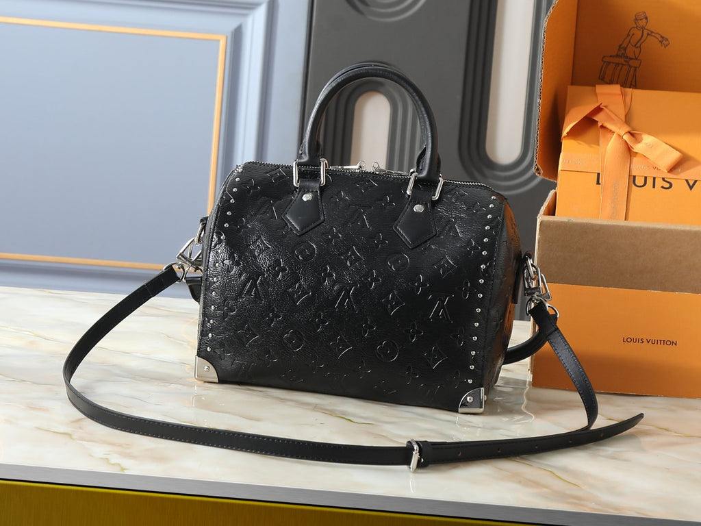 Louis Vuitton Speedy Trunk Embossed Monogram Satchel — back