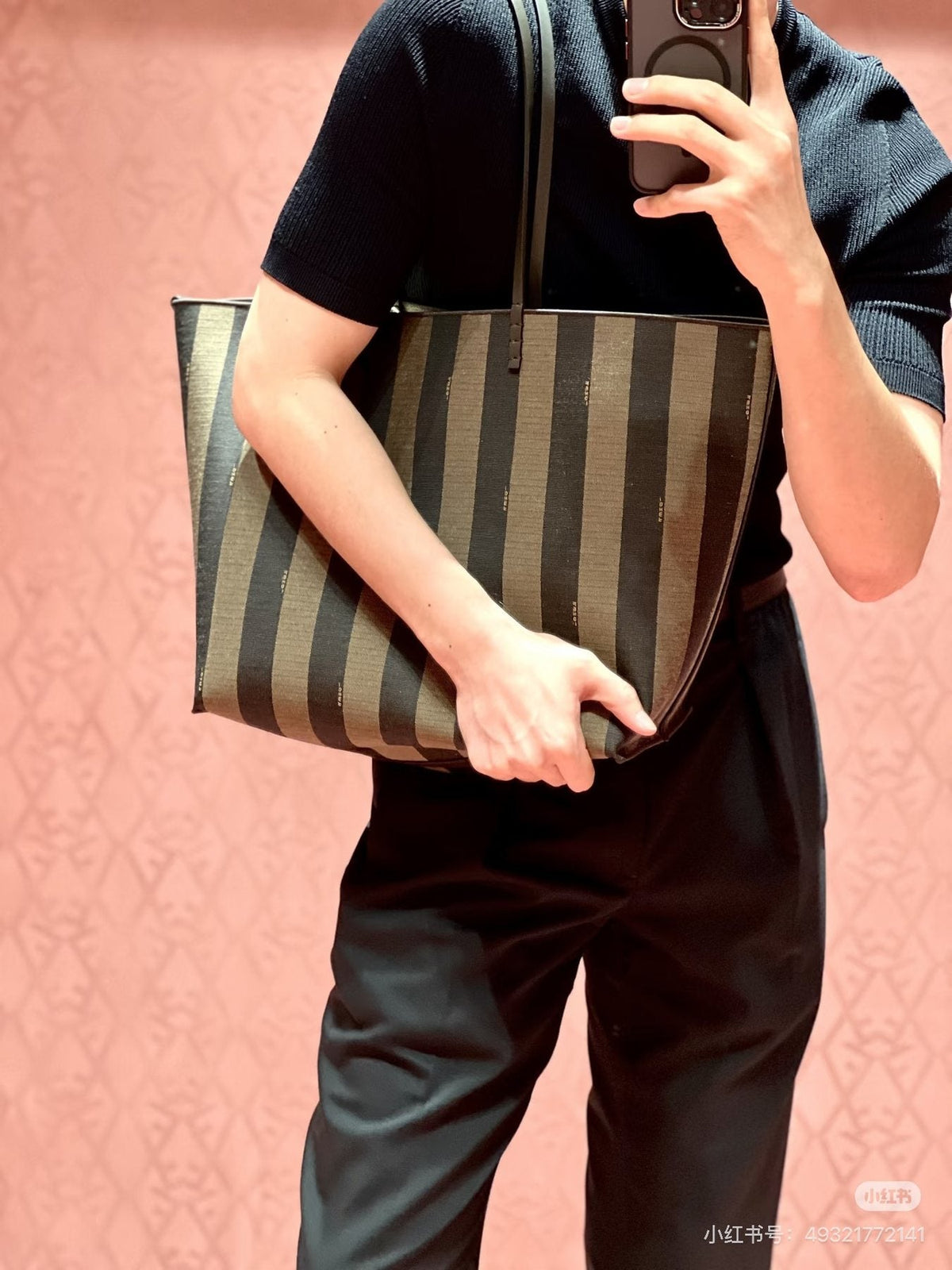 Fendi Zucca Canvas Tote Bag — model