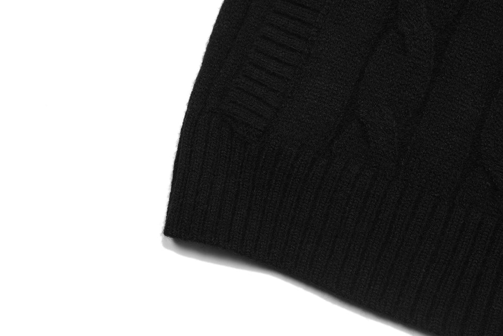 Test2-Ralph Lauren Cable-Knit Quarter-Zip Sweater — detail