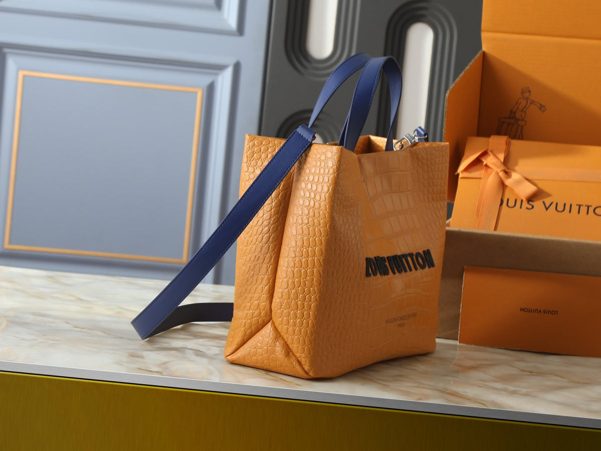 Louis Vuitton Shopper Tote with Shoulder Strap — side