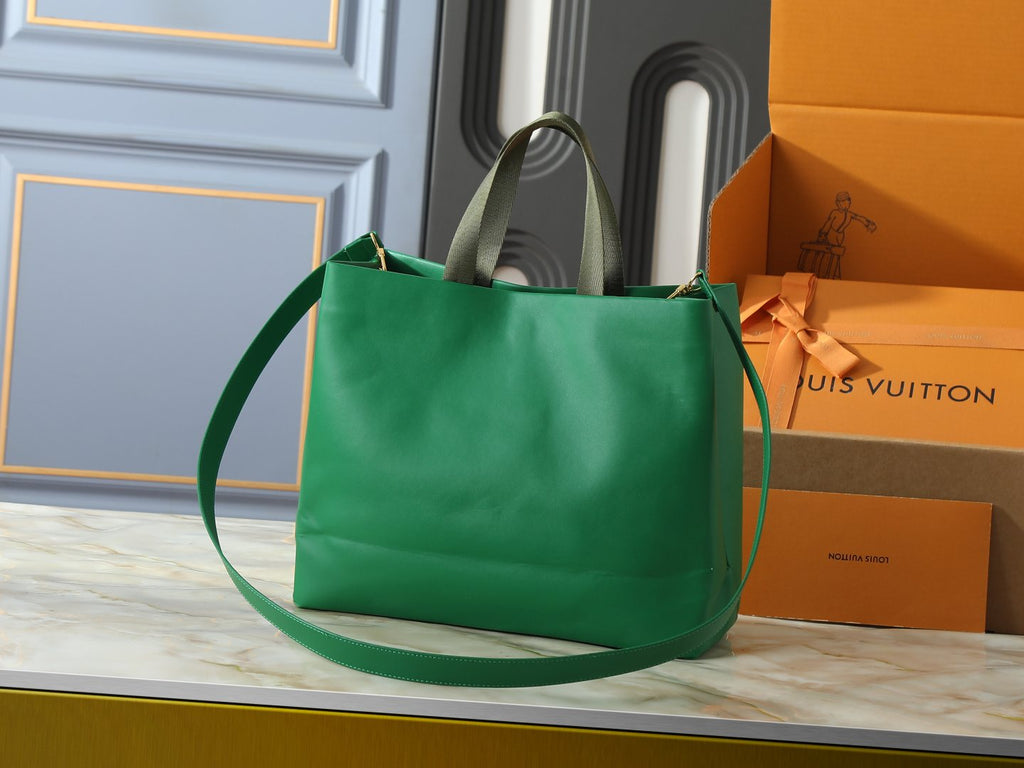 Louis Vuitton Shopper Tote with Shoulder Strap — back