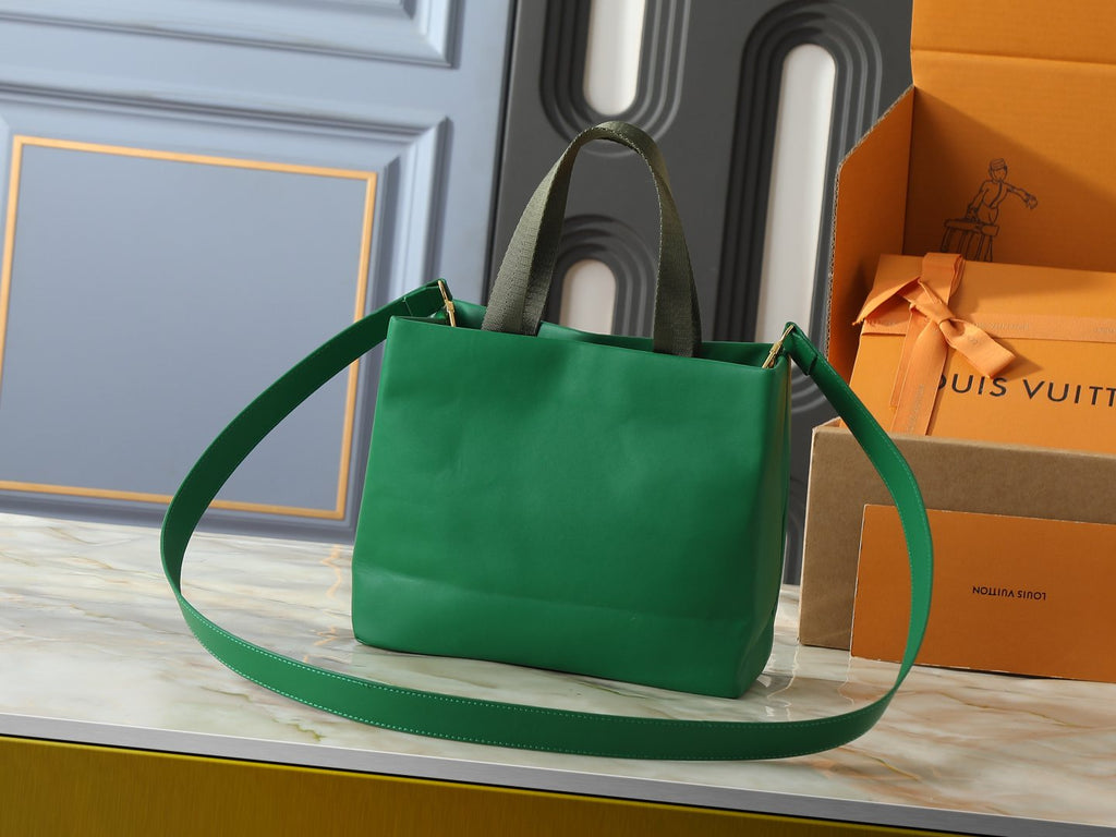 Louis Vuitton Shopper Tote with Shoulder Strap — back