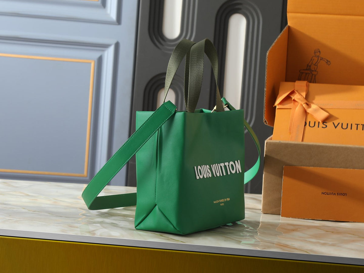 Louis Vuitton Shopper Tote with Shoulder Strap — side