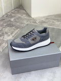 Prada Gray Paneled Men's Sneakers — hero