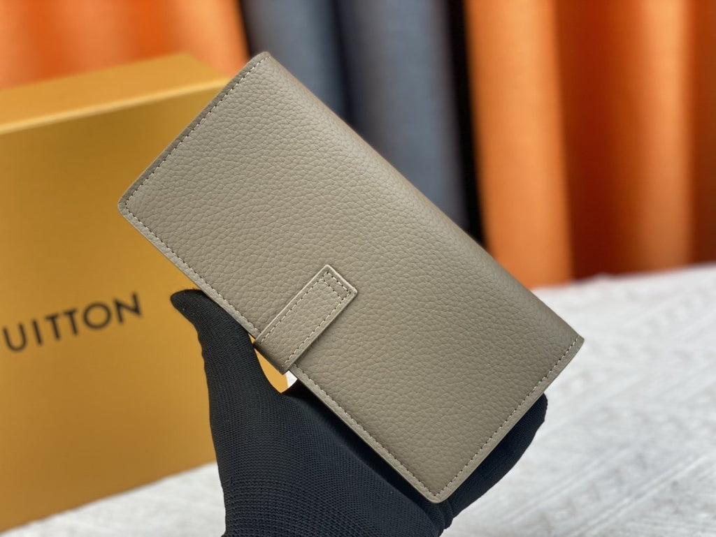 Louis Vuitton Vertical Grained Leather Wallet — back