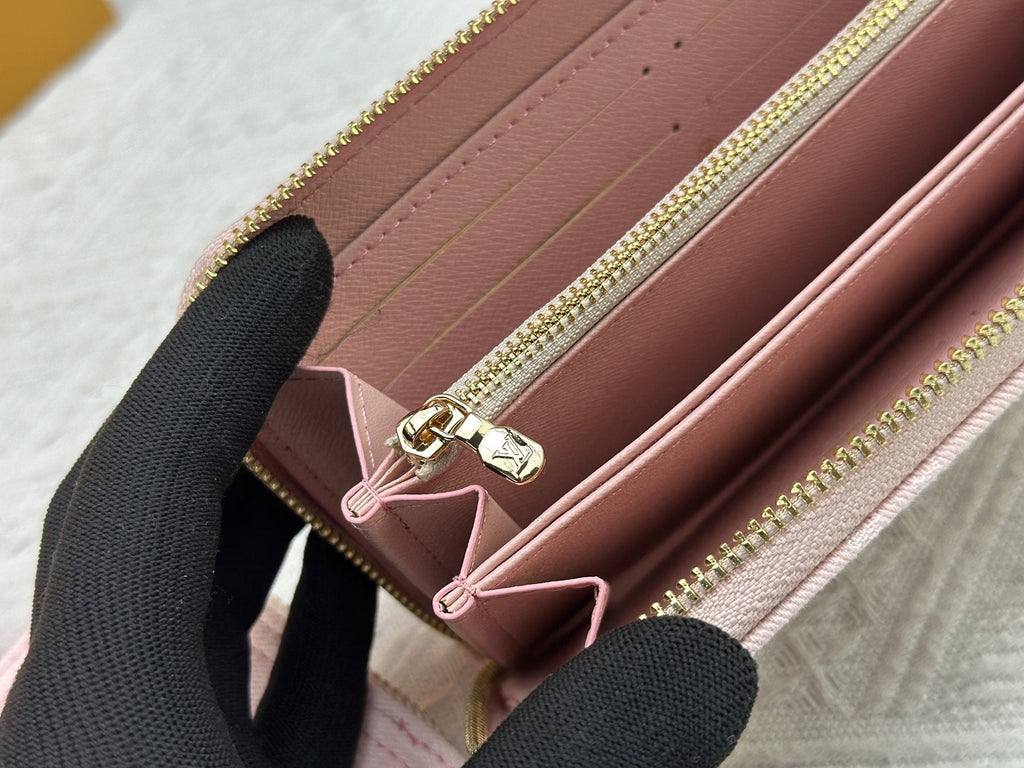 Louis Vuitton Zippy Monogram Denim Wallet — front