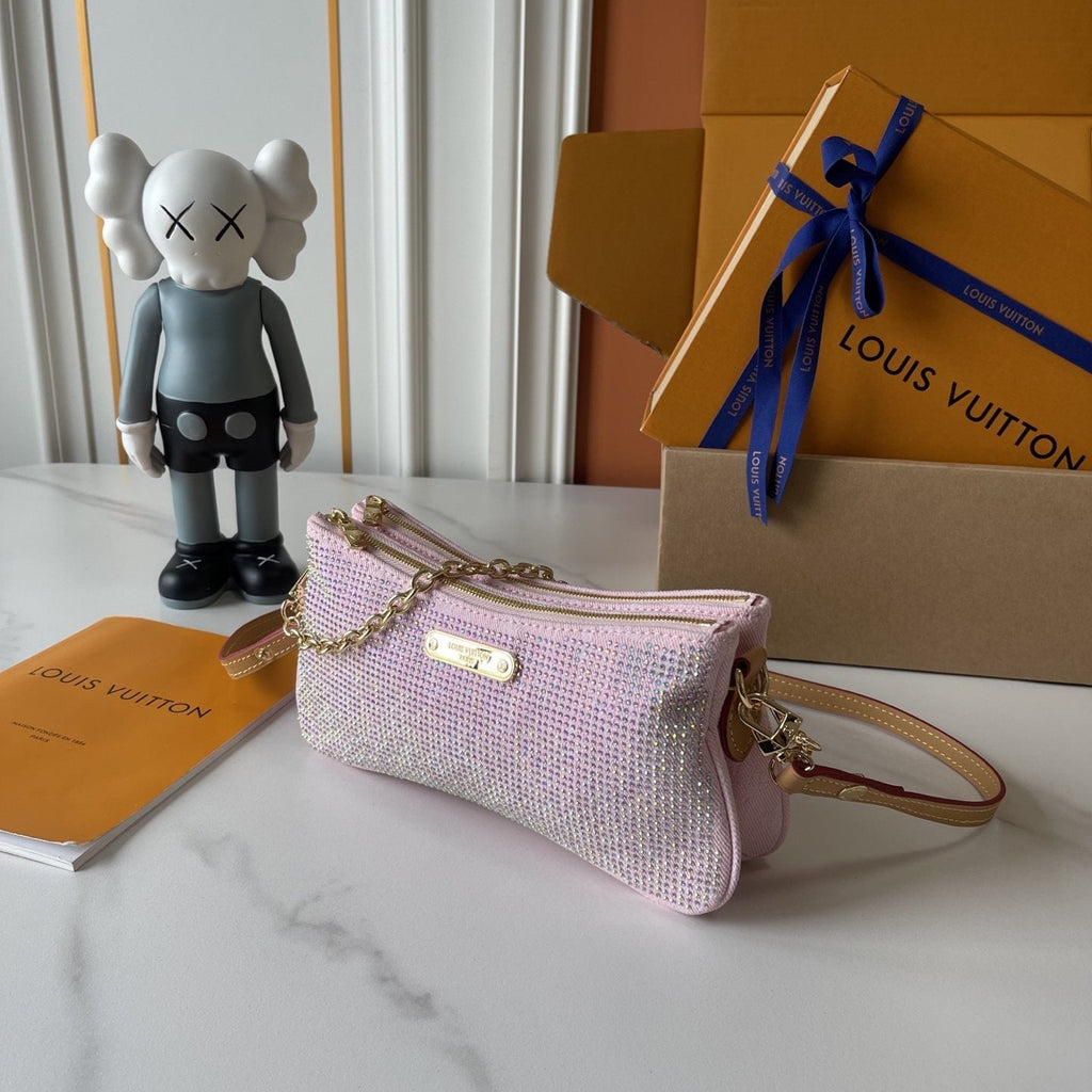 Louis Vuitton Liv Pochette Embellished Shoulder Bag — side
