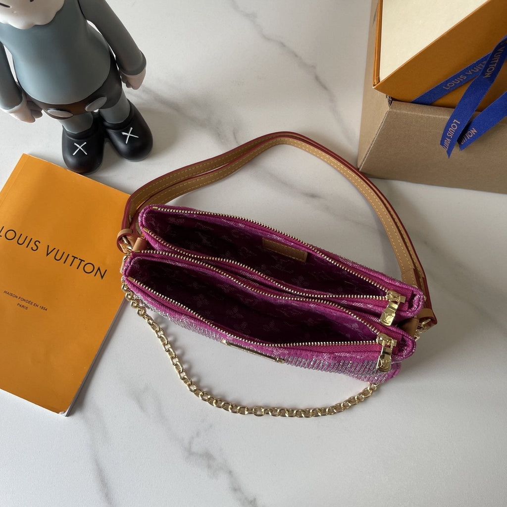 Louis Vuitton Liv Pochette Embellished Shoulder Bag — detail