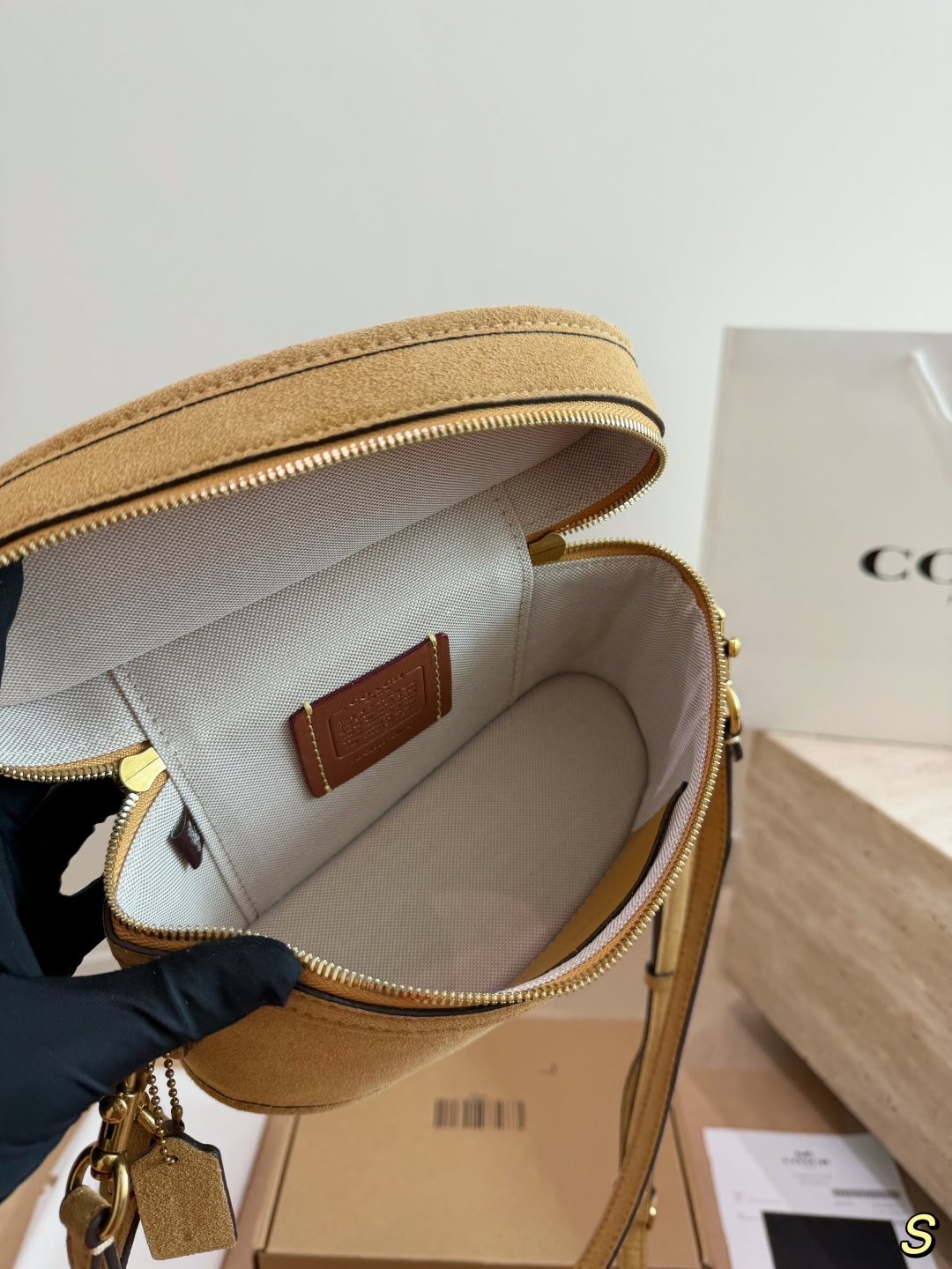 Coach Trail Top Handle Vanity Bag — front