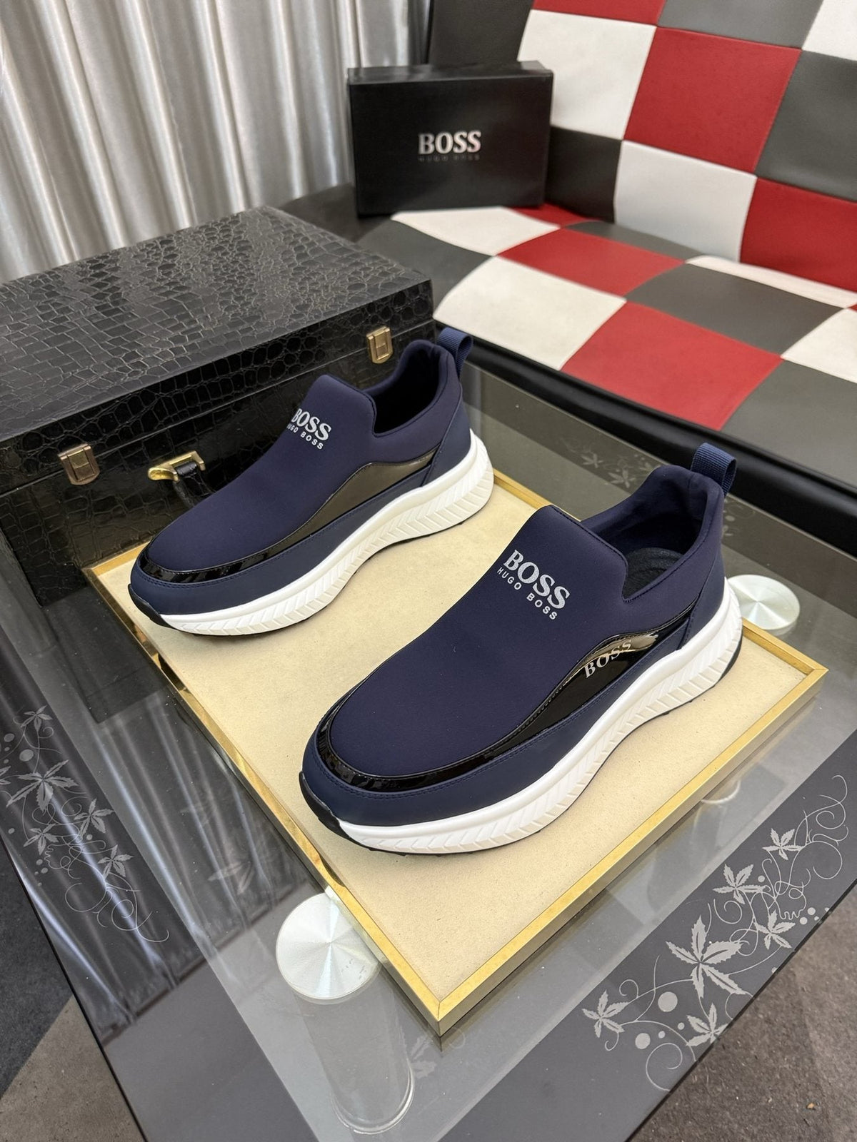 Hugo Boss Thick-Sole Slip-On Sneakers — front