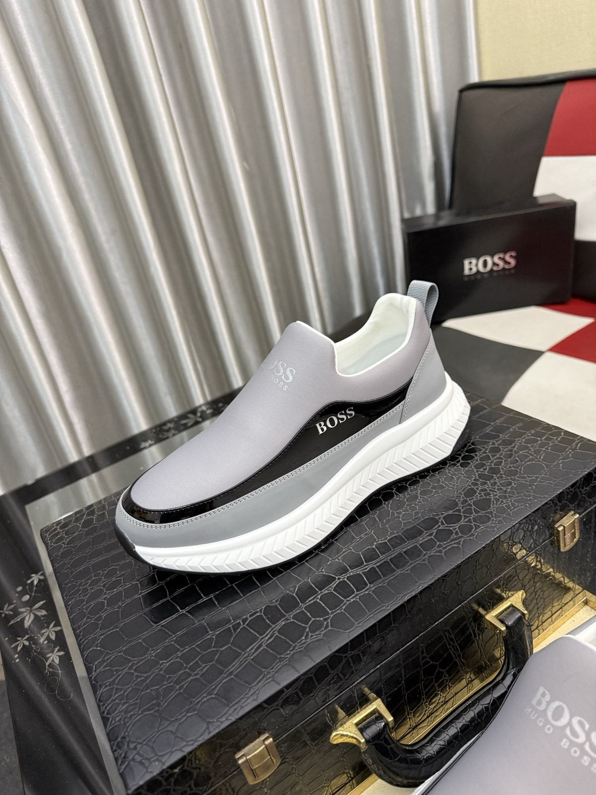 Hugo Boss Thick-Sole Slip-On Sneakers — front