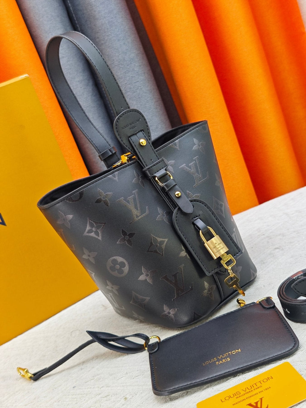 Louis Vuitton All In BB Dark Gray Monogram Bag — side
