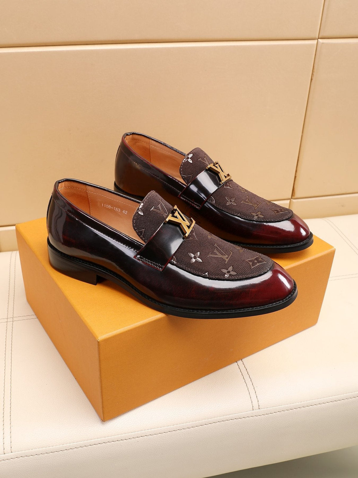 Louis Vuitton Patterned Vamp Loafers — front