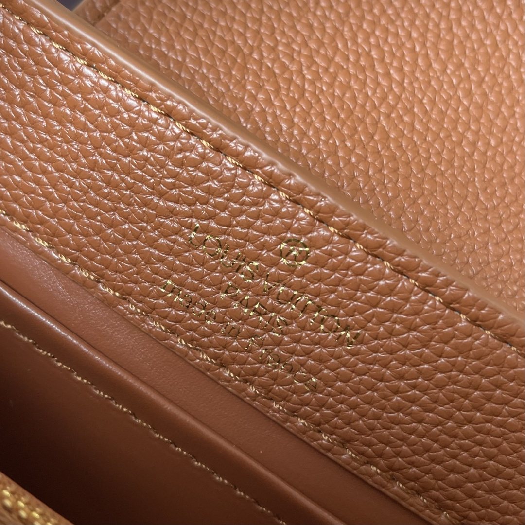 Louis Vuitton Capucines East West Floral Chain Handbag — detail