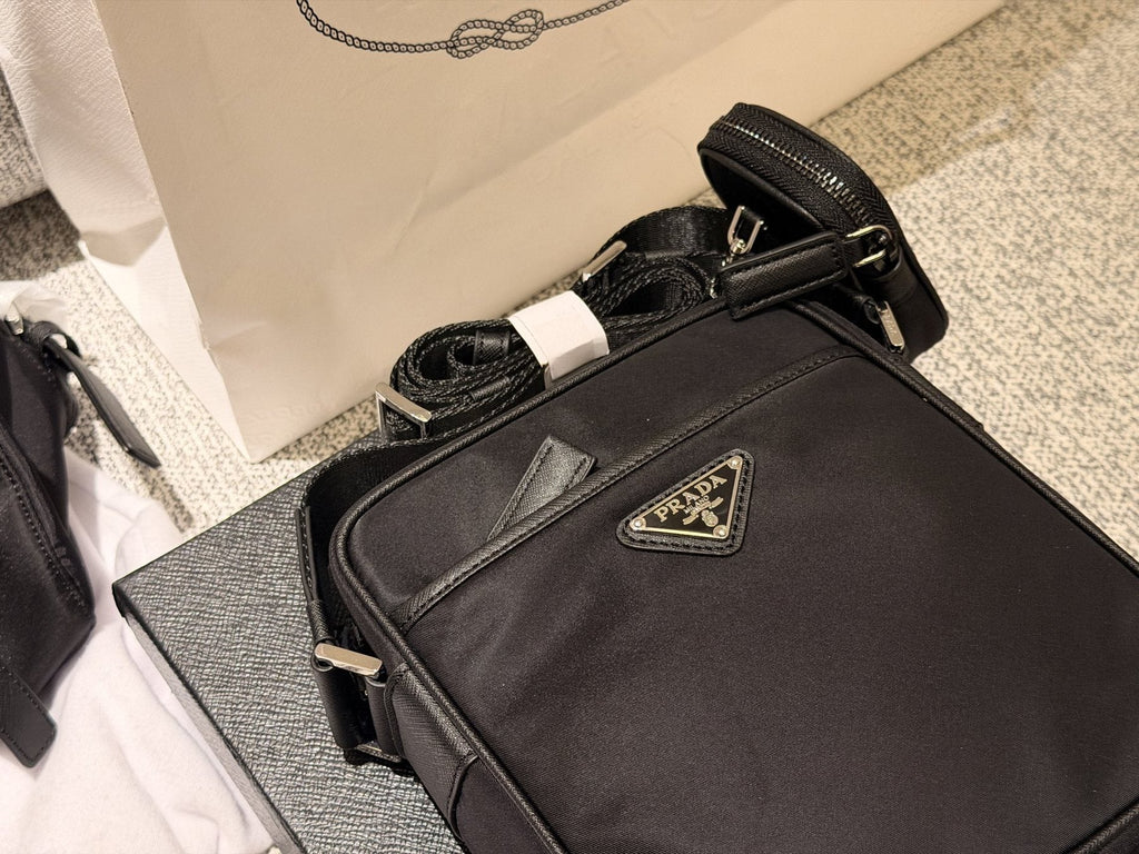 Prada Nylon Crossbody Bag with Strap Pouch — detail