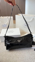Prada Glossy Crescent Shoulder Bag — hero