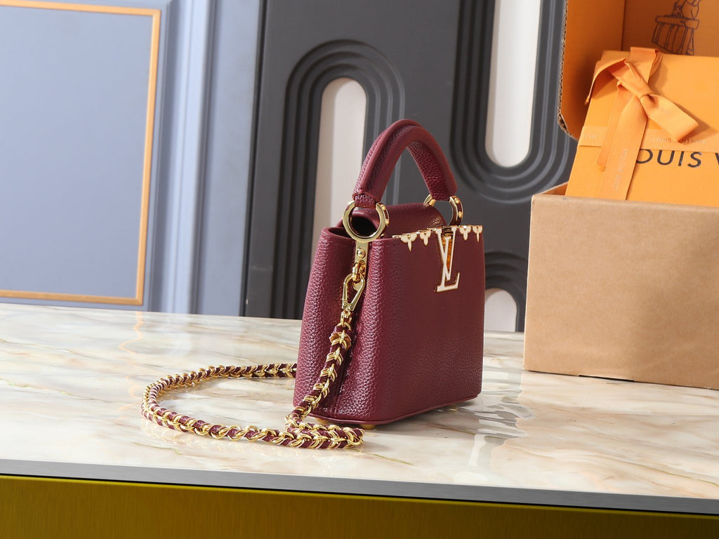 Louis Vuitton Capucines Flower Crown Top-Handle Bag — side