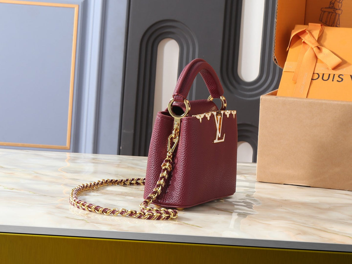 Louis Vuitton Capucines Flower Crown Top-Handle Bag — side