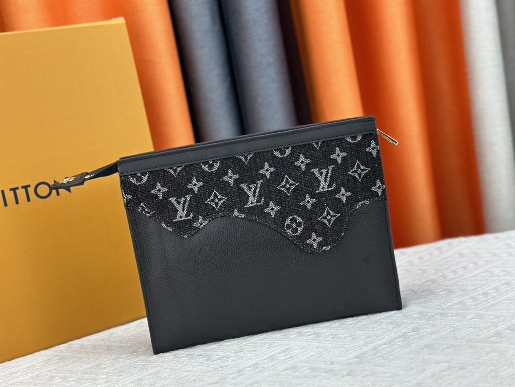 Louis Vuitton Pochette Voyage Monogram Heart Clutch — back