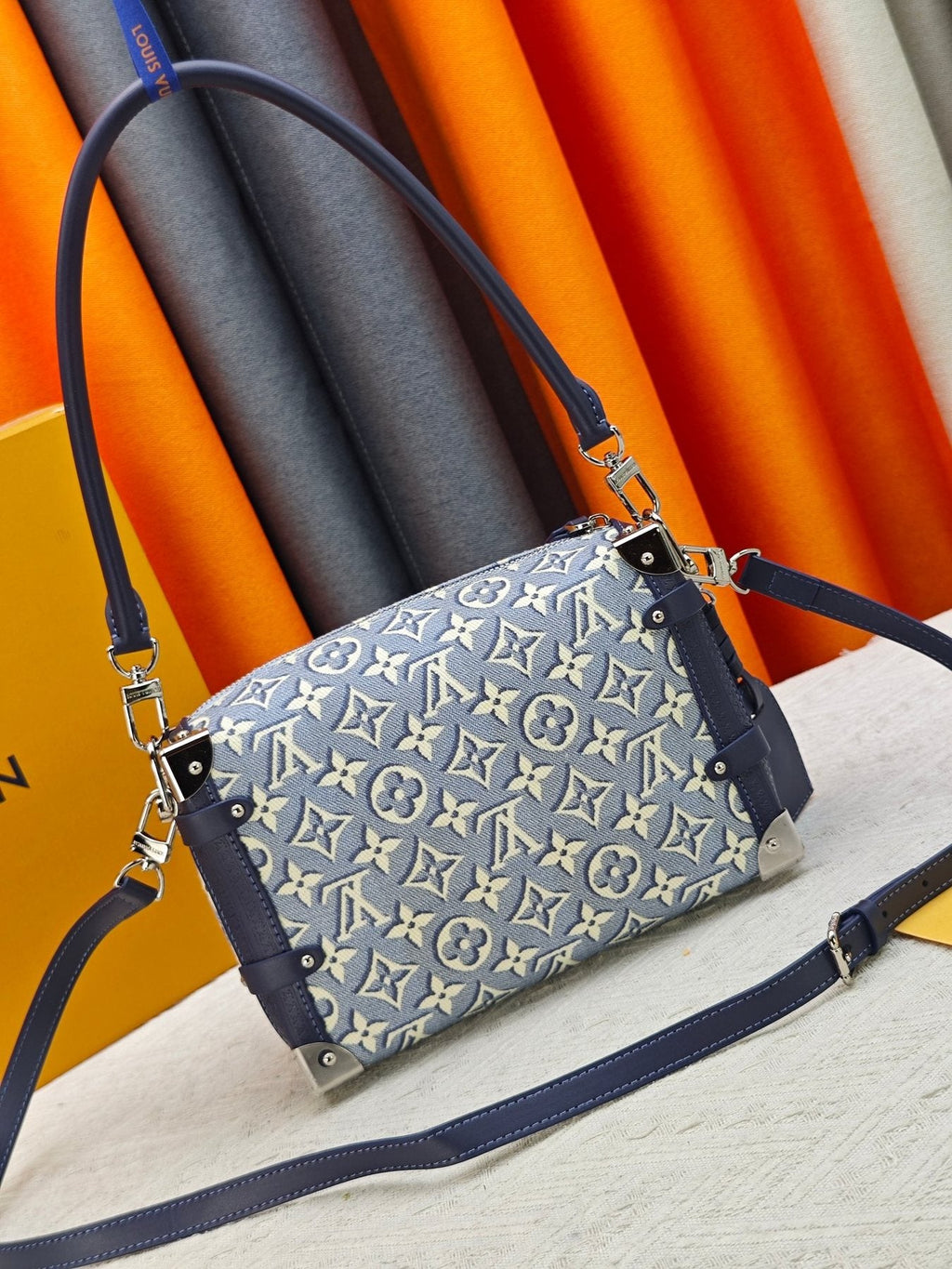 Louis Vuitton Side Trunk Denim Rendez-Vous Handbag — back