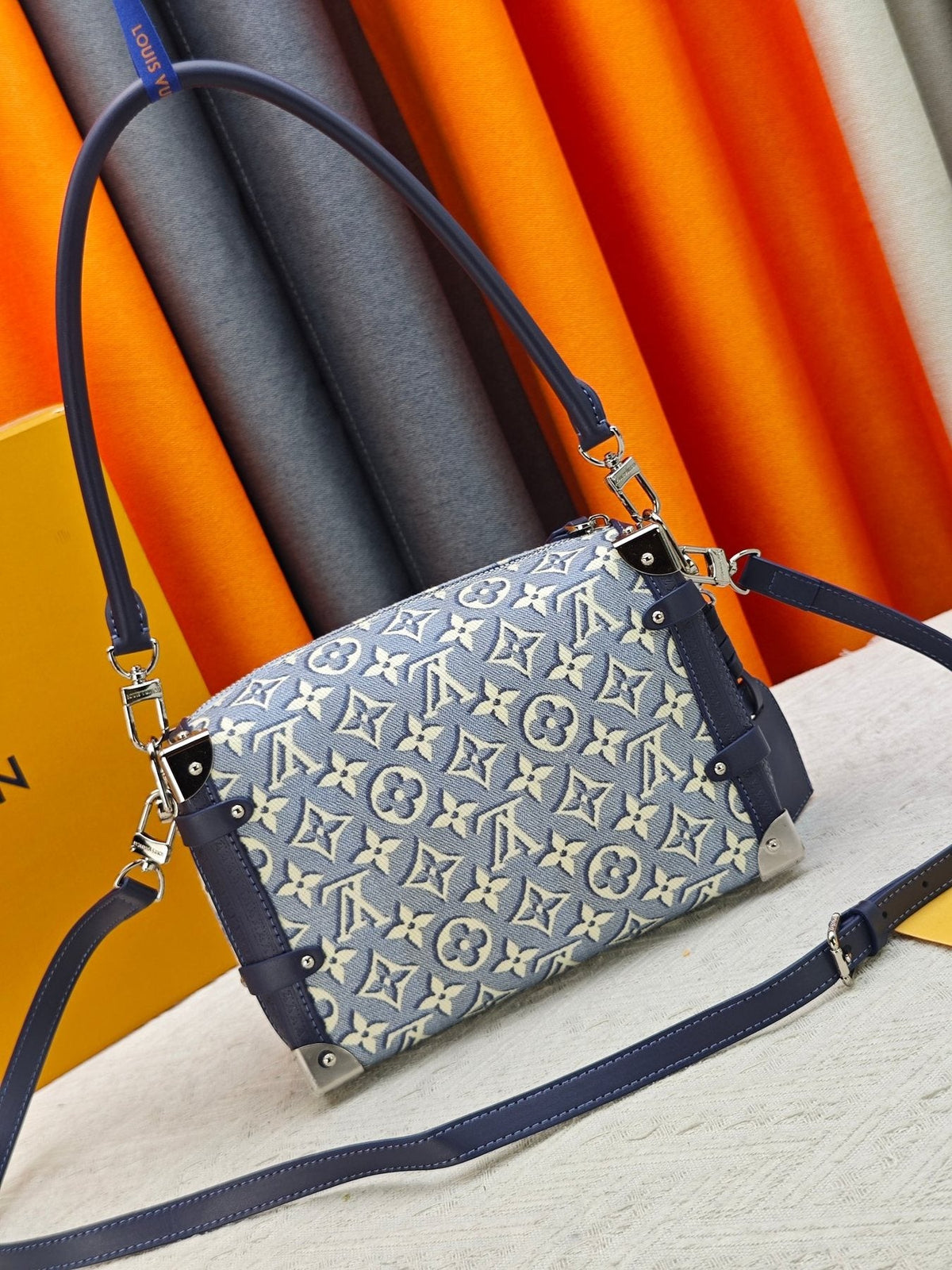 Louis Vuitton Side Trunk Denim Rendez-Vous Handbag — back