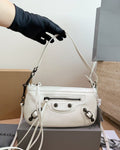 Balenciaga Studded Shoulder Bag with Long Zipper Ties — front