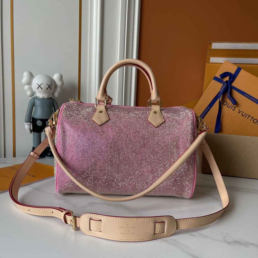 Louis Vuitton Speedy Bandoulière Crystal-Embellished Boston Bag — front