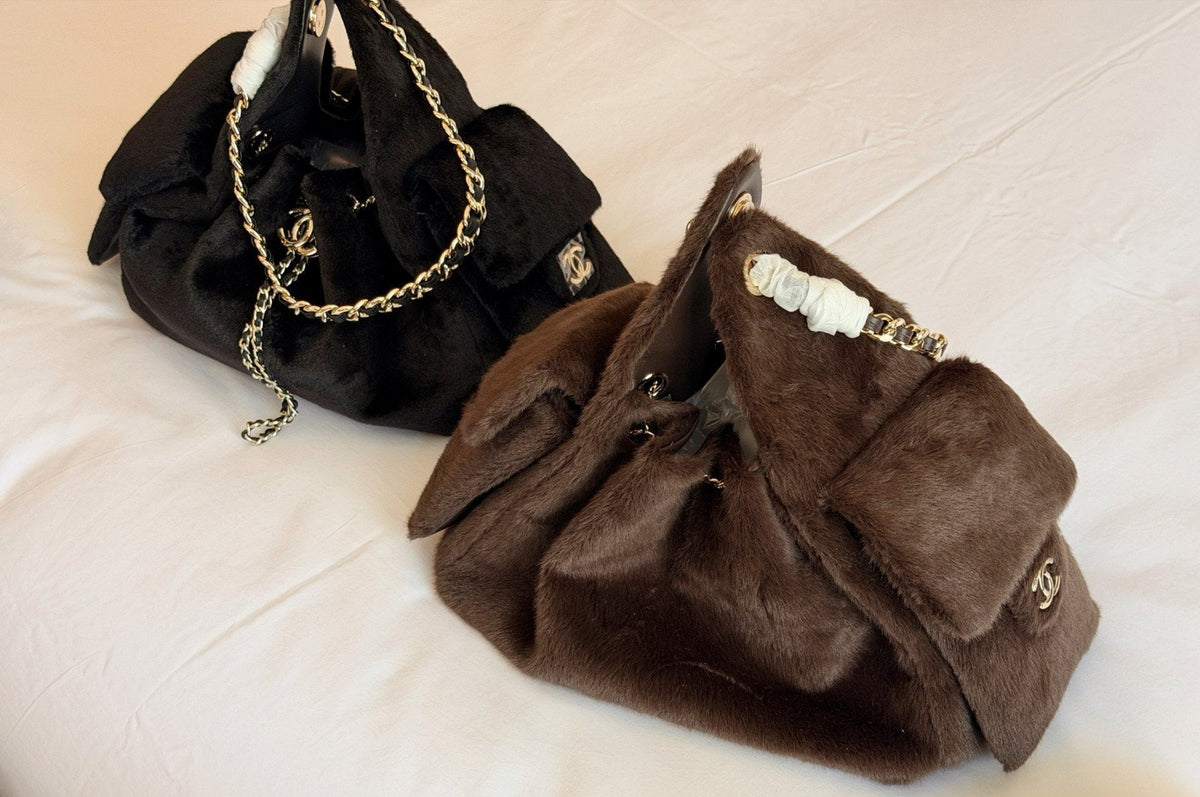 Chanel 25 Fuzzy Gathered Shoulder Bag — hero