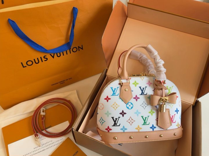 Louis Vuitton Nano Alma White Multicolor Monogram Handbag — hero