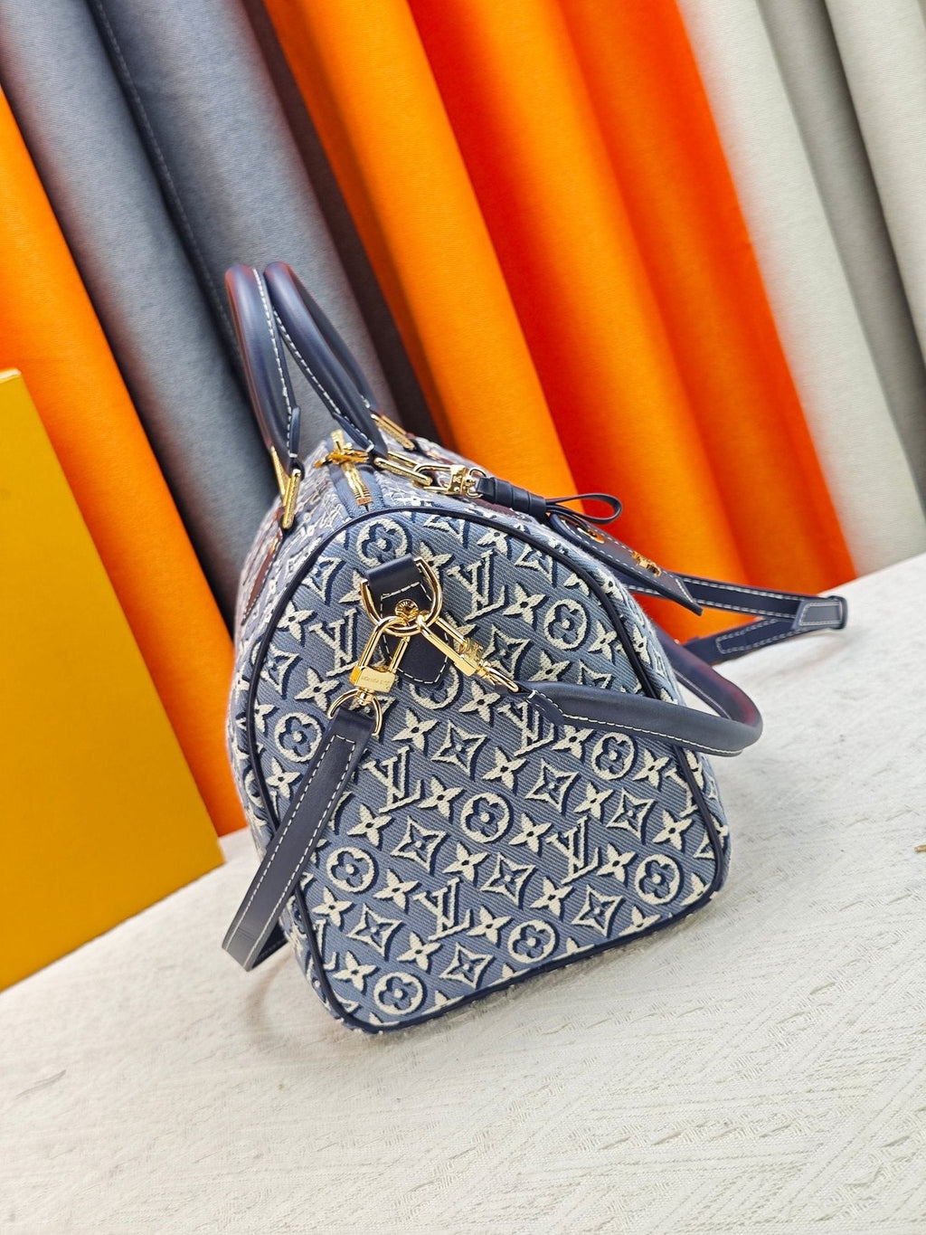 Louis Vuitton Speedy Soft Monogram Jacquard Handbag — side